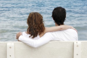 couple at the sea together