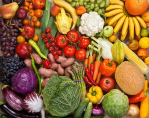 food photography of ripe fruits at the market